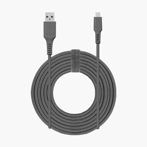 Braided USB-A to USB-C charging cable