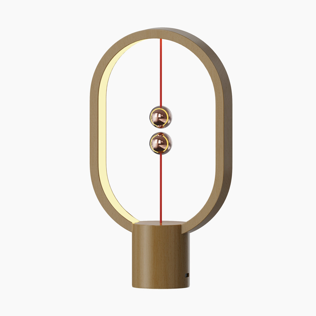 Wood-Look Magnetic Balance LED Table Lamp