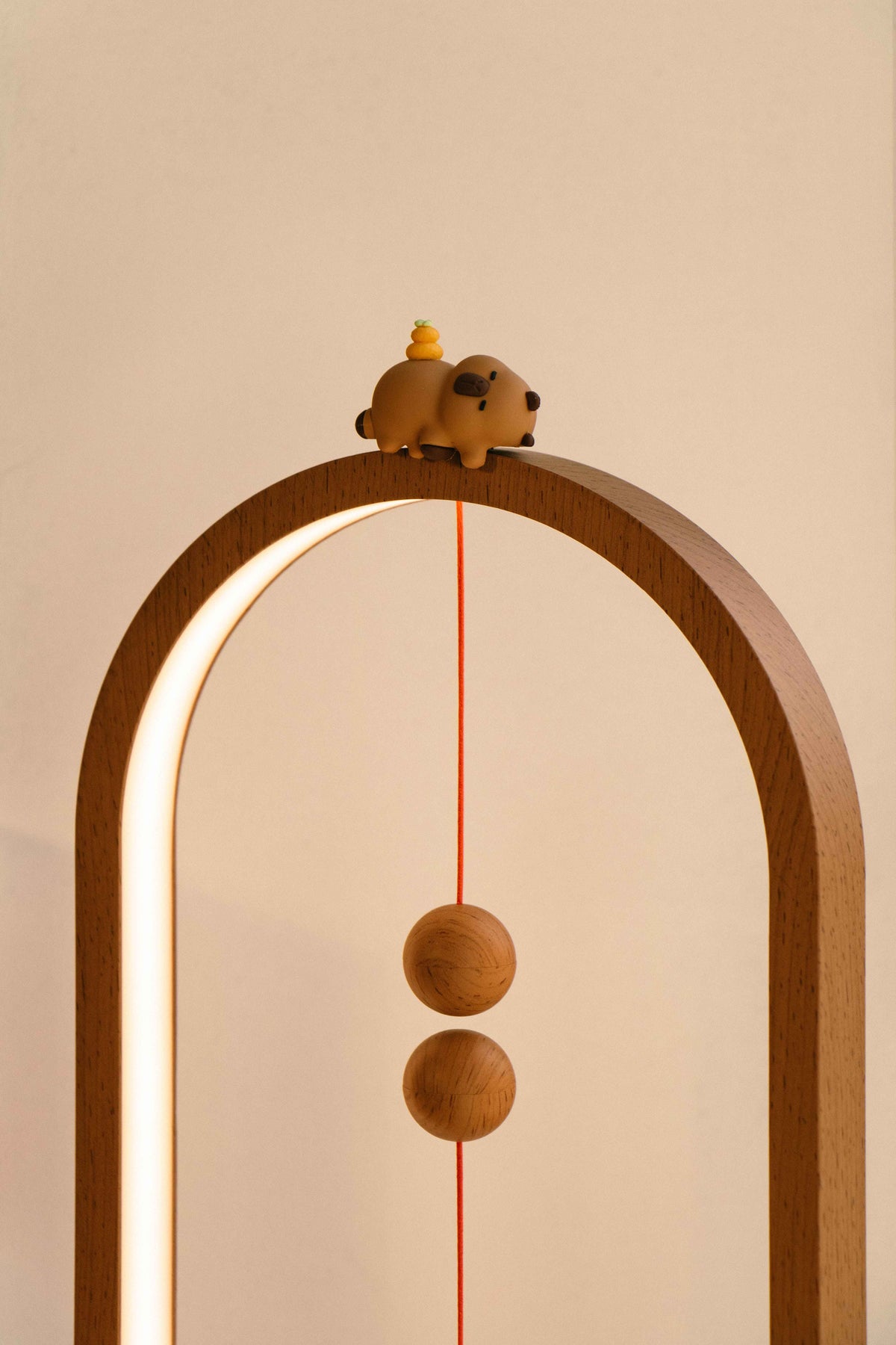 Wood-Look Magnetic Balance LED Table Lamp
