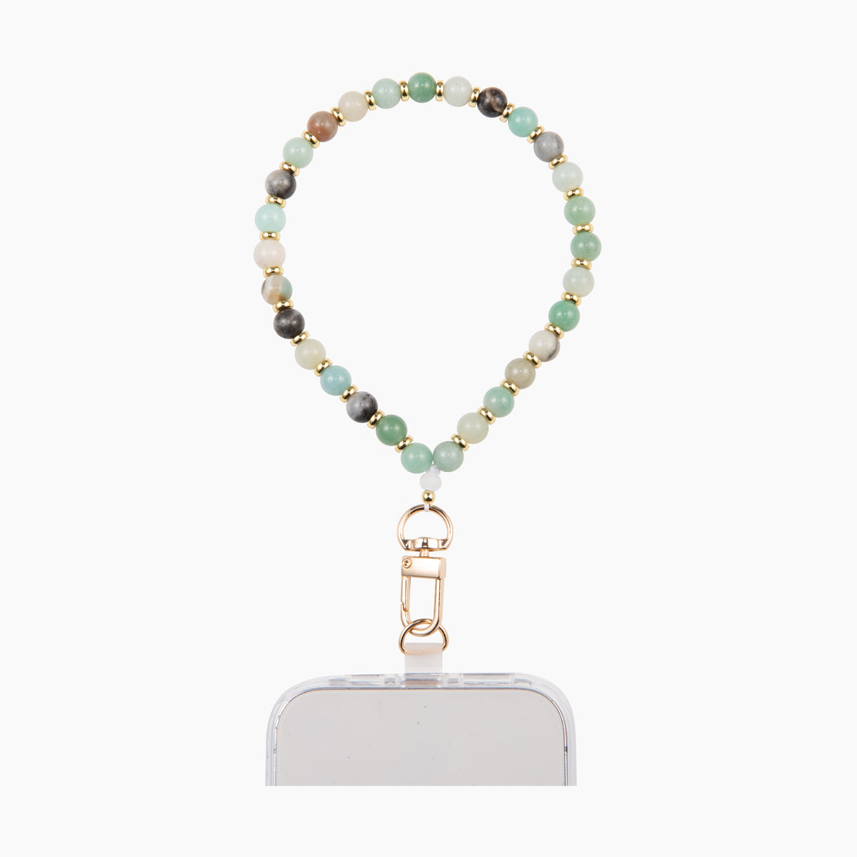 Seafoam Beaded Phone Wrist Strap