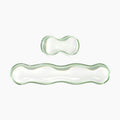 Wavy Transparent Gel Keyboard & Mouse Wrist Rest Set