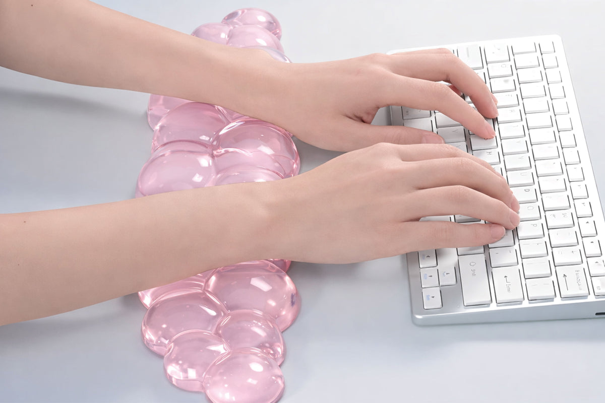 Transparent Cloud-Shaped Gel Keyboard Wrist Rest