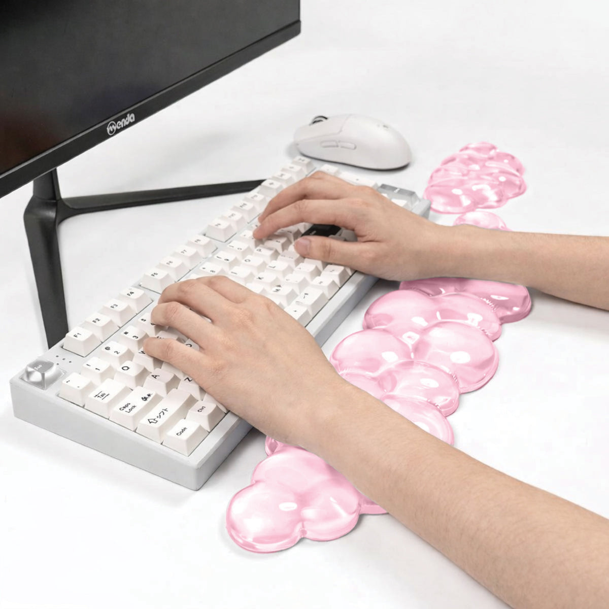 Transparent Cloud-Shaped Gel Keyboard Wrist Rest
