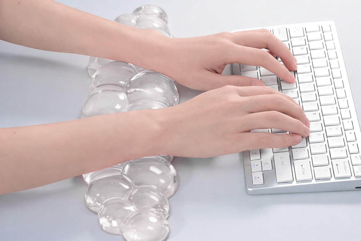 Transparent Cloud-Shaped Gel Keyboard Wrist Rest