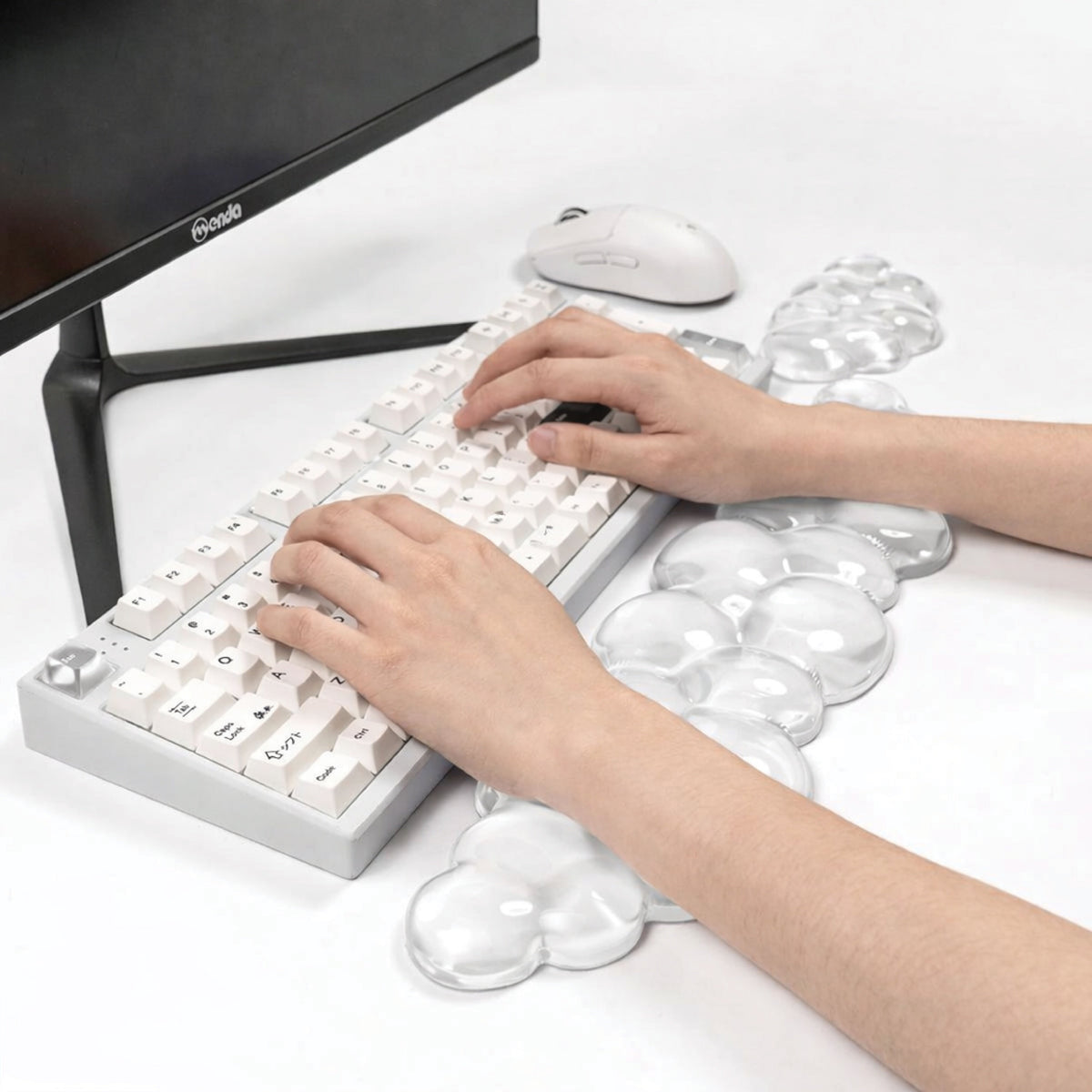 Transparent Cloud-Shaped Gel Keyboard Wrist Rest