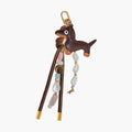 Dachshund Beaded Phone Charm with Attachment Plate & Hook