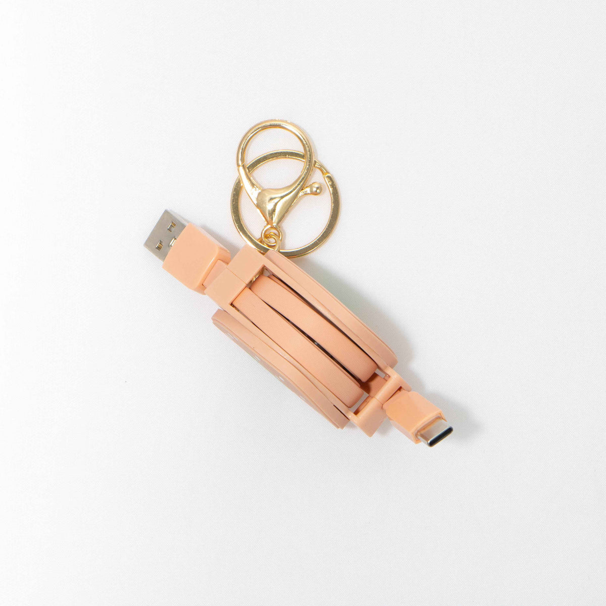 Strawberry Keyring Retractable USB-A to USB-C Cable