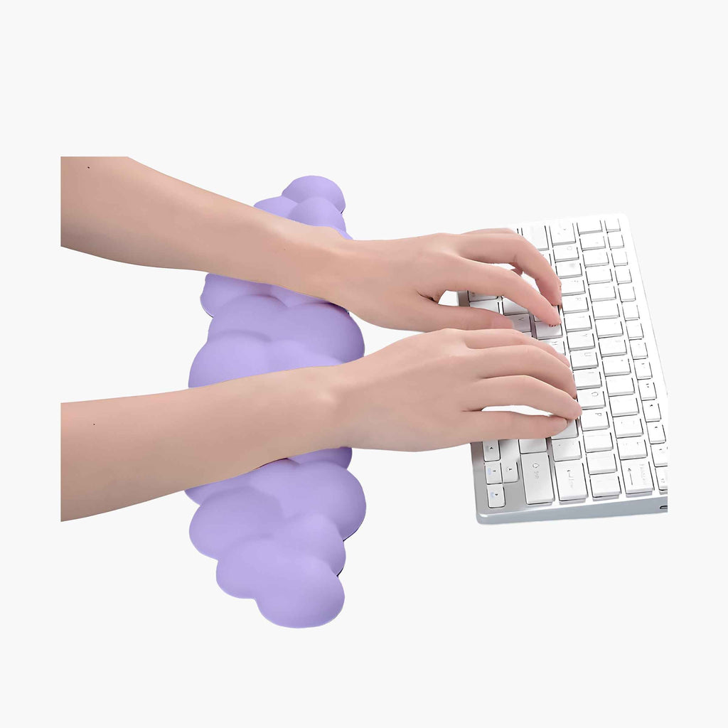 Cloud-Shaped Memory-Foam Keyboard Wrist Rest