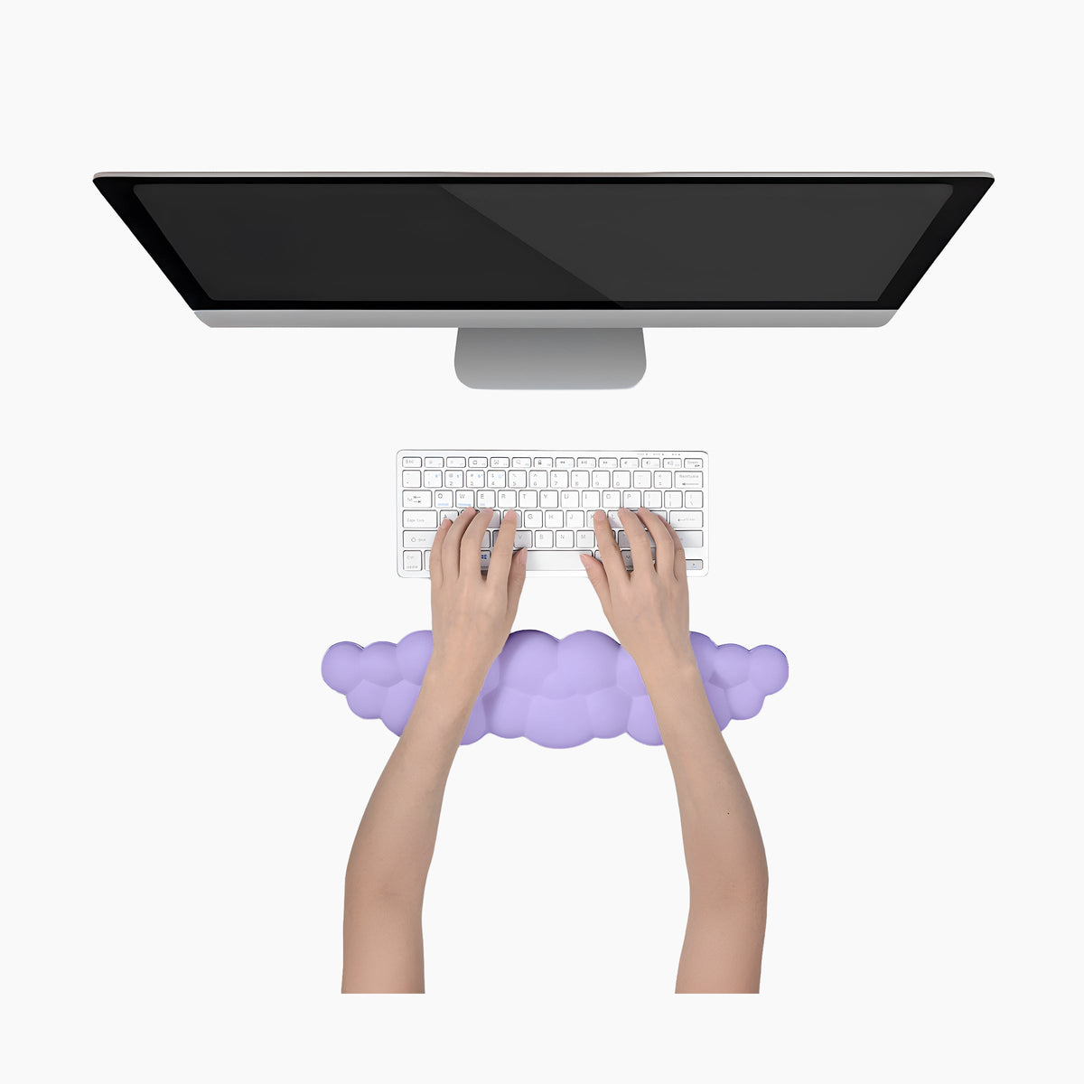 Cloud-Shaped Memory-Foam Keyboard Wrist Rest